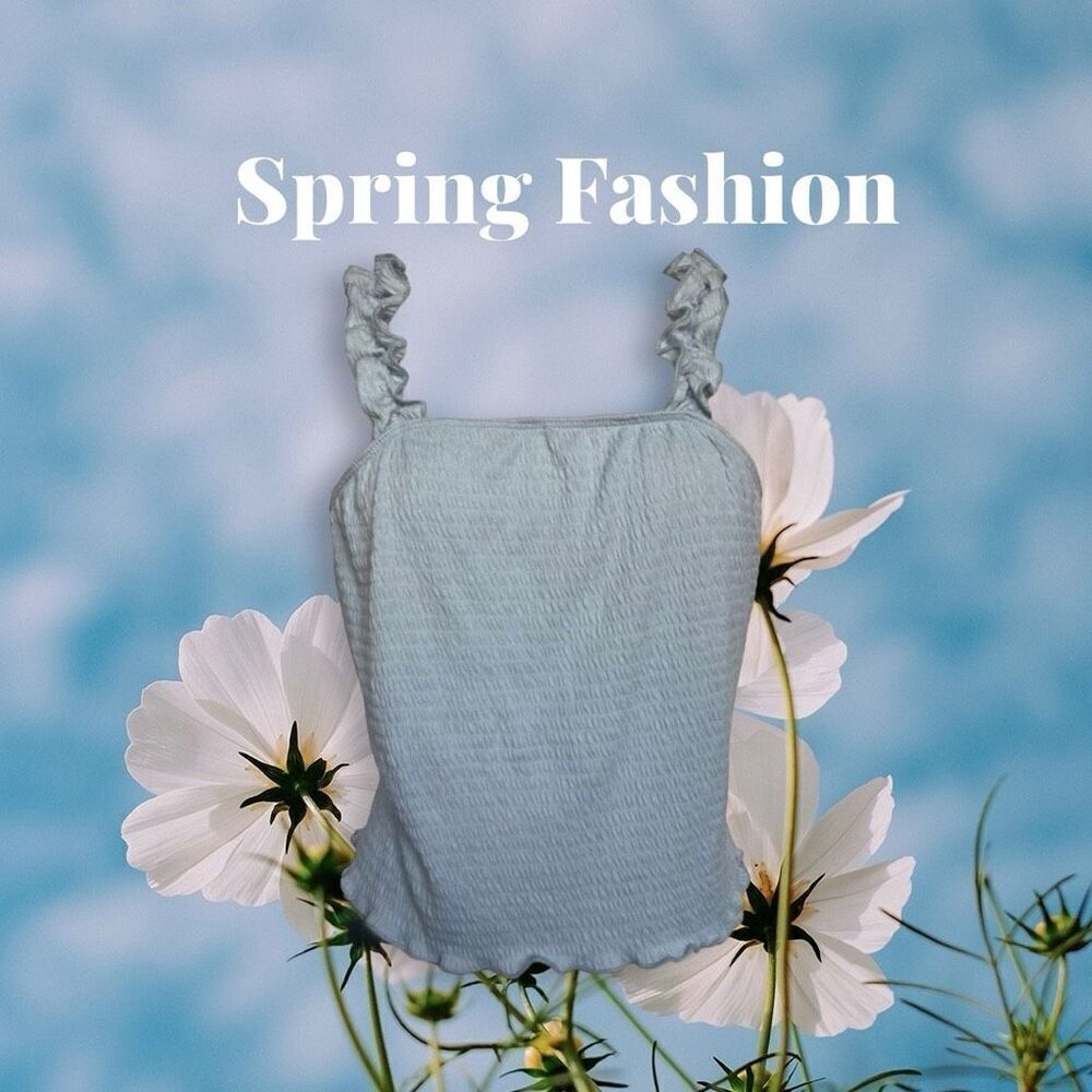 Molly & Rose Soft Blue Cropped Tank Top Junior’s Size 3X NWT